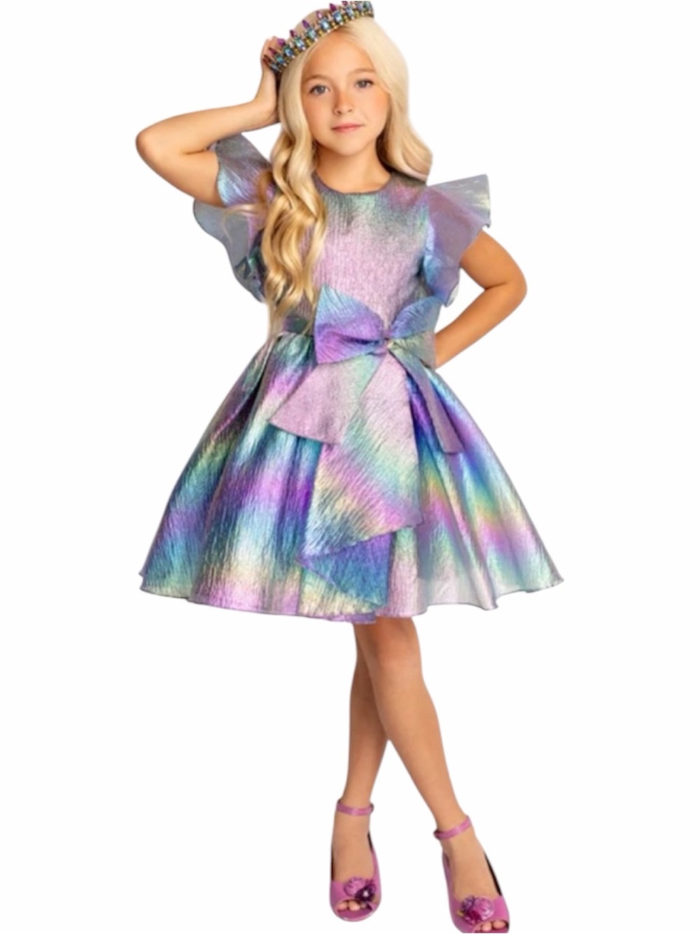 Joyfolie Iridescent Party Dress